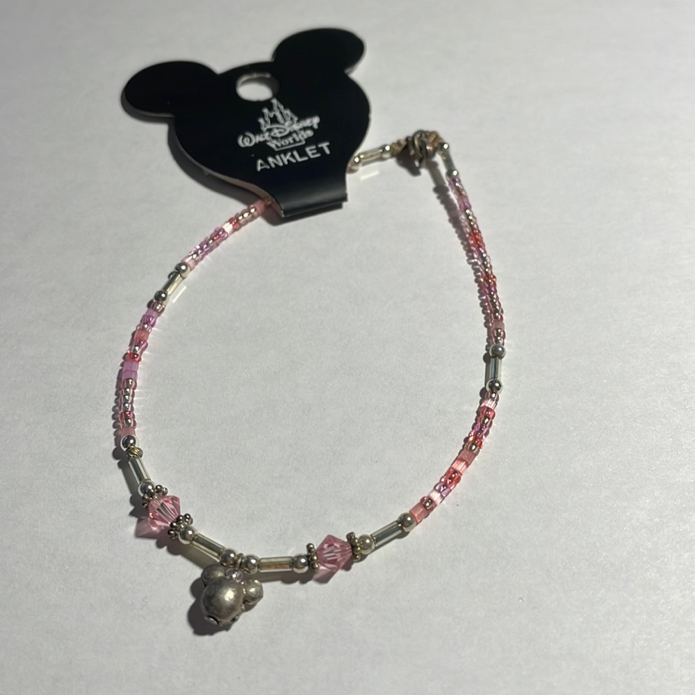 NWT Mickey Mouse pink ankle bracelet
